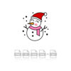 Cute Christmas Snow Girl Vector