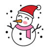 Cute Christmas Snow Girl Vector