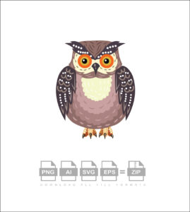 Cute Lovely Owl Vector