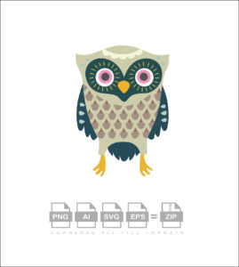 Cute Lovely Owl Vector Design