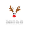 Cute Reindeer Face Christmas Cricut Vector