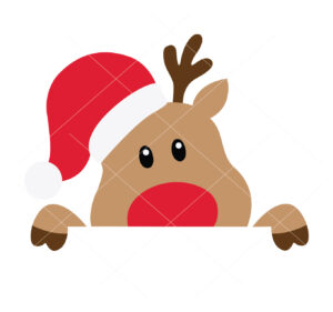 Cute Reindeer Face Vector Christmas Vector