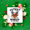 Cutest Reindeer At The Pole Vector Christmas Vector