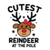 Cutest Reindeer At The Pole Vector Christmas Vector