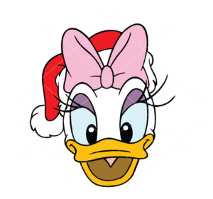 Daisy Duck Santa Christmas Vector File Cricut Vector