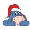 Eeyore Santa Winnie The Pooh Christmas Cricut Vector