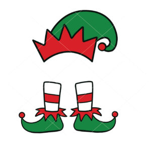 Elf Legs And Hat Elf Boy Vector Christmas Cricut Vector