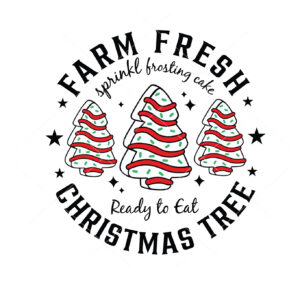 Farm Fresh Christmas Tree Cakes Vector