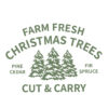 Farm Fresh Christmas Trees Vector
