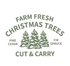 Farm Fresh Christmas Trees Vector