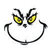 Grinch Face Vector Christmas Vector Cut File Cricut Vector