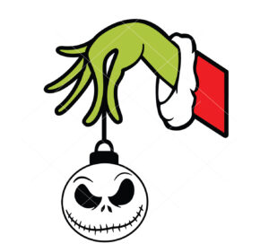 Grinch Hand Holding Jack Skellington Vector Grinch Hand Vector Christmas Vector