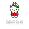 Hello Kitty Christmas Vector Christmas File Cricut Vector