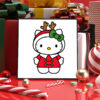 Hello Kitty Christmas Vector Christmas File Cricut Vector