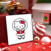 Hello Kitty Christmas Vector Christmas Vector Cut File Cricut Vector