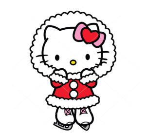 Hello Kitty Christmas Vector Christmas Vector Cut File Cricut Vector