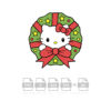 Hello Kitty Christmas Wreath Vector