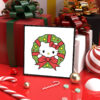 Hello Kitty Christmas Wreath Vector