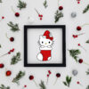 Hello Kitty Stocking Christmas Vector