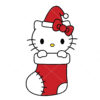 Hello Kitty Stocking Christmas Vector