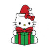 Hello Kitty With Christmas Gift Vector