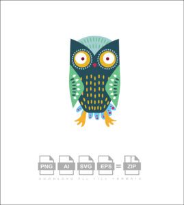 Hipster Bird Owl Vector