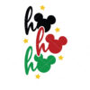 Ho Ho Ho Vector Christmas Mickey Mouse Head Vector