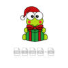 Keroppi With Christmas Gift Vector