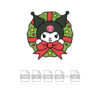 Kuromi Christmas Wreath Vector