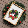 Kuromi Christmas Wreath Vector