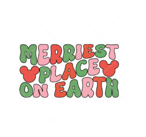 Merriest Place On Earth Vector Mouse Christmas Vector