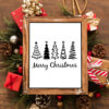 Merry Christmas Christmas Tree File Cricut Vector