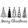 Merry Christmas Christmas Tree File Cricut Vector