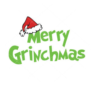 Merry Grinchmas Christmas Cut File Cricut Vector