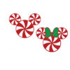 Mickey And Minnie Peppermint Vector Christmas Vector