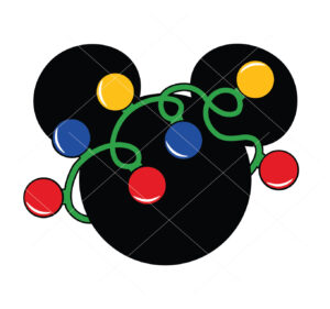 Mickey Mouse Christmas Lights Vector Christmas Vector