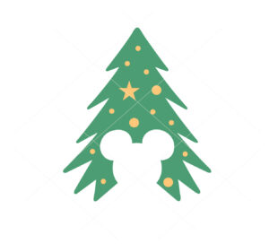 Mickey Mouse Christmas Tree Vector