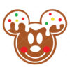 Mickey Mouse Gingerbread Vector Christmas Vector Cut File Cricut Vector