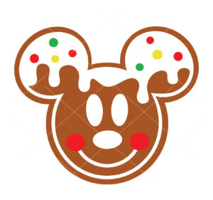 Mickey Mouse Gingerbread Vector Christmas Vector Cut File Cricut Vector