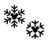 Mickey Mouse Snowflakes Vector Christmas Vector