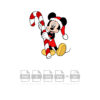Mickey Mouse With Christmas Candy Vector Christmar Cricut Vector
