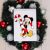Mickey Mouse With Christmas Candy Vector Christmar Cricut Vector