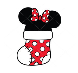 Mickey Stocking Christmas Vector