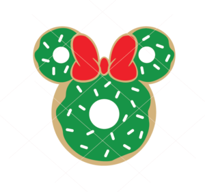 Minnie Mouse Donuts Christmas File Cricut Vector