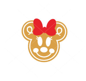Minnie Mouse Gingerbread Vector Christmas File Cricut Vector