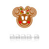 Minnie Mouse Gingerbread Vector Christmas Vector Cut File Cricut Vector