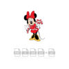 Minnie Mouse With Christmas Candy Vector