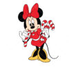 Minnie Mouse With Christmas Candy Vector