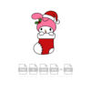 My Melody Stocking Christmas Vector