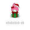 My Melody With Christmas Gift Vector